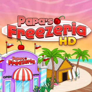 Playing Papa's Freezeria On Kizi!! 